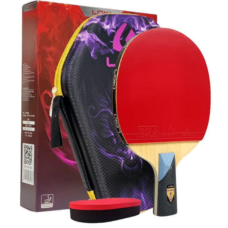 Original LOKI Table Tennis Racket Dragon Series Ping Pong Racket Paddle Bat Professional 6/7/8/9/10 Stars for All Level Players