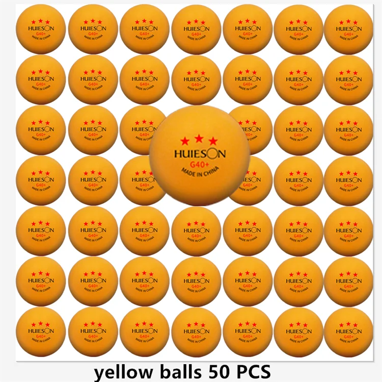 Huieson 3 Star Ping Pong Balls 50~100 PCS ABS 40+ New Material Table Tennis Balls Ping Pong Balls For Competition