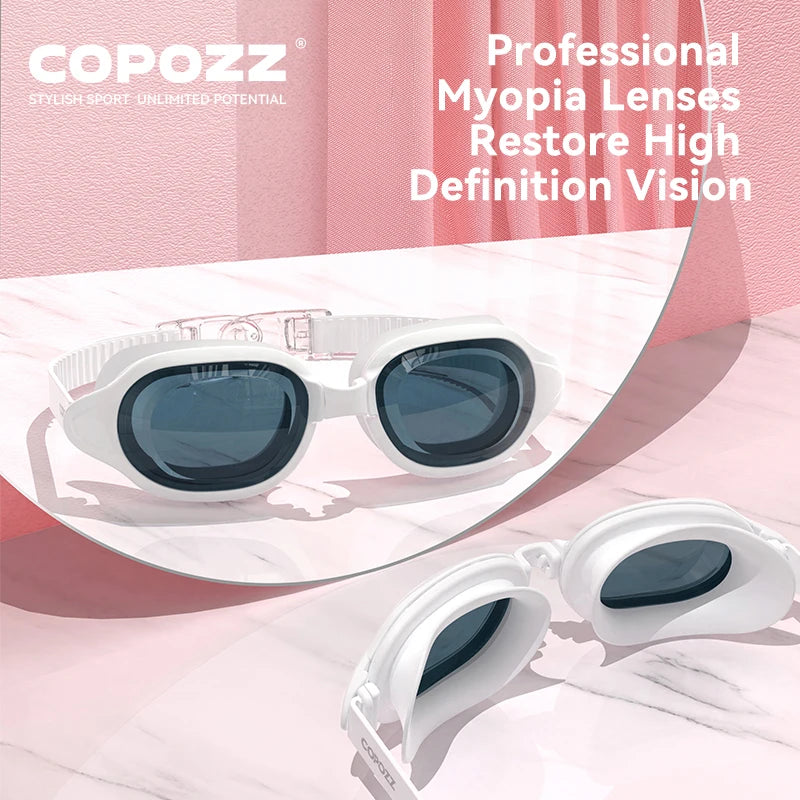 COPOZZ Prescription Swimming Goggles – Anti-Fog