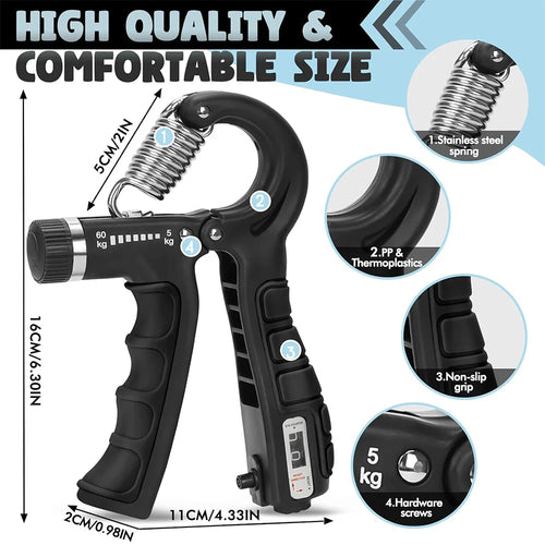 Adjustable Hand Gripper – Up to 60kg