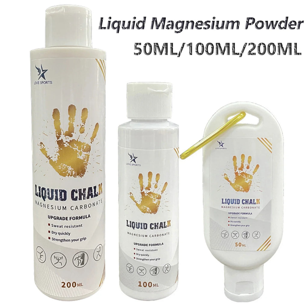 NEW 50/100/200ml Liquid Chalk Sports Magnesium Powder Fitness Weight Lifting Anti Slip Cream Grip Weight Lifting Climbing Gym