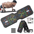 Portable Multifunctional Push-up Board Set With Handles Foldable Fitness Equipment For Chest Abdomen Arms And Back Training