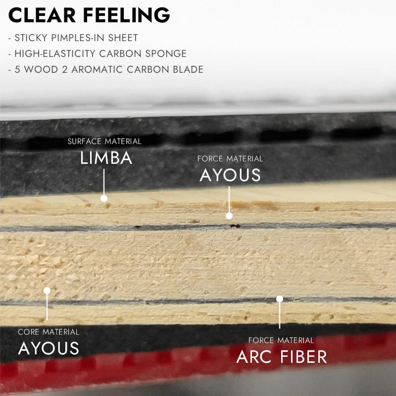 LOKI DRAGON 10 STAR Table Tennis Racket Professional 5 Wood 2 ALC Ping Pong Paddle Bat Carbon Blade with FH RXTON 9 & BH RXTON 7