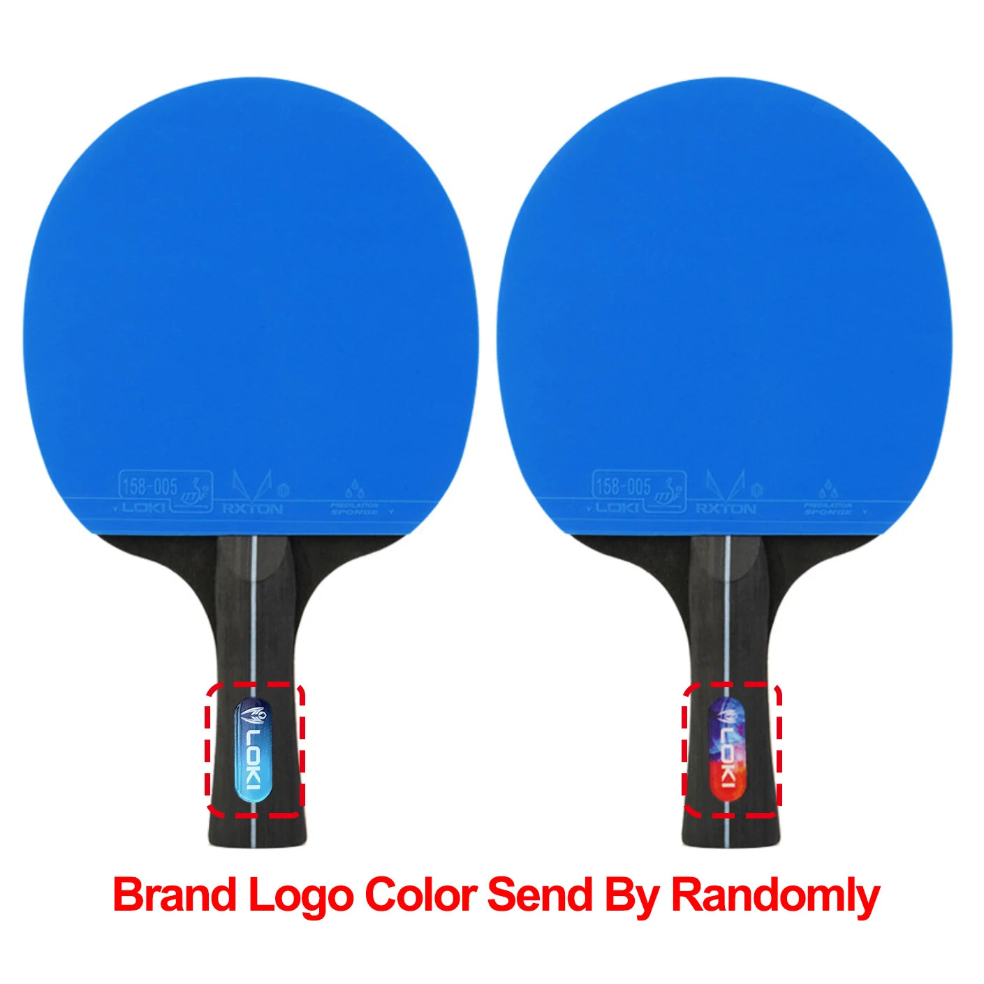 LOKI K5000 FL Long HandleTable Tennis Racket Home Entertainment PingPong Rackets with Blue Color Ping Pong Rubber