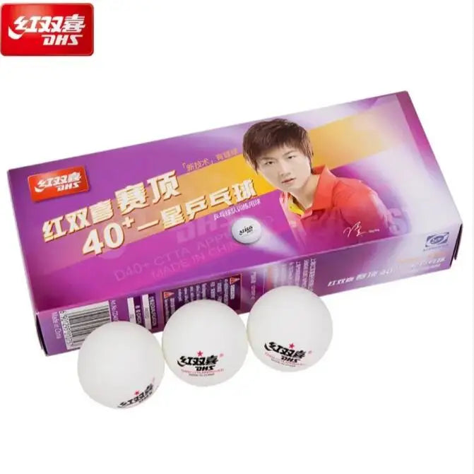10 pcs DHS Seamed Table Tennis Balls D40+ ABS New Material 10 Pcs/Box Professional ITTF Approved Ping Pong Balls for Training