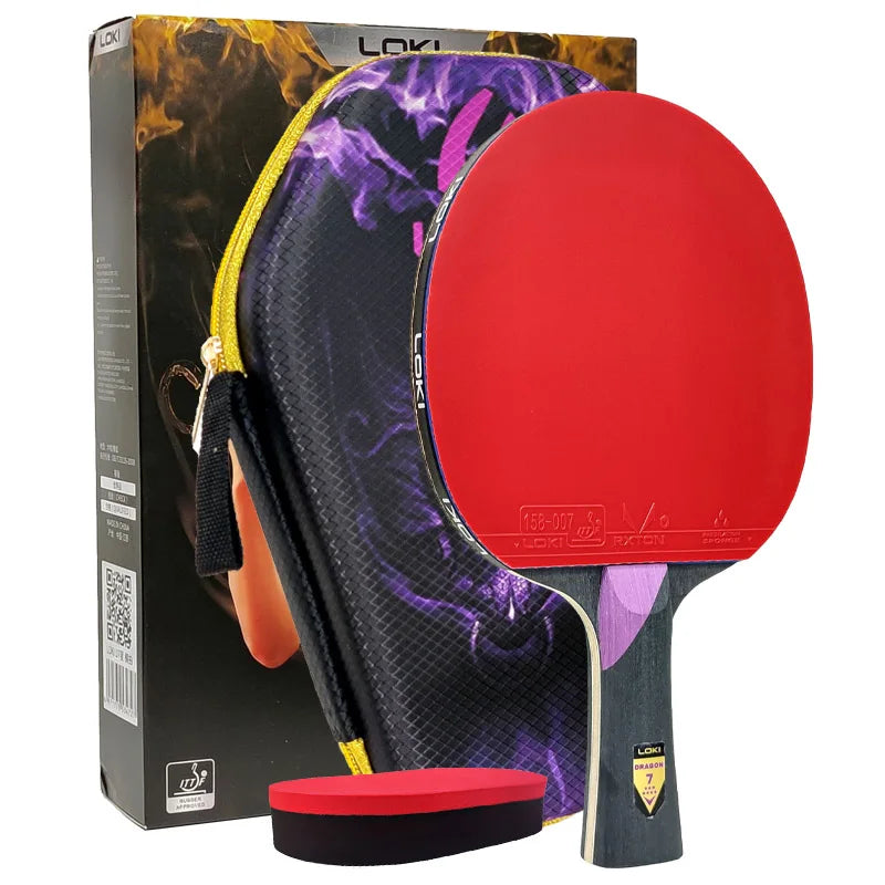 Original LOKI Table Tennis Racket Dragon Series Ping Pong Racket Paddle Bat Professional 6/7/8/9/10 Stars for All Level Players