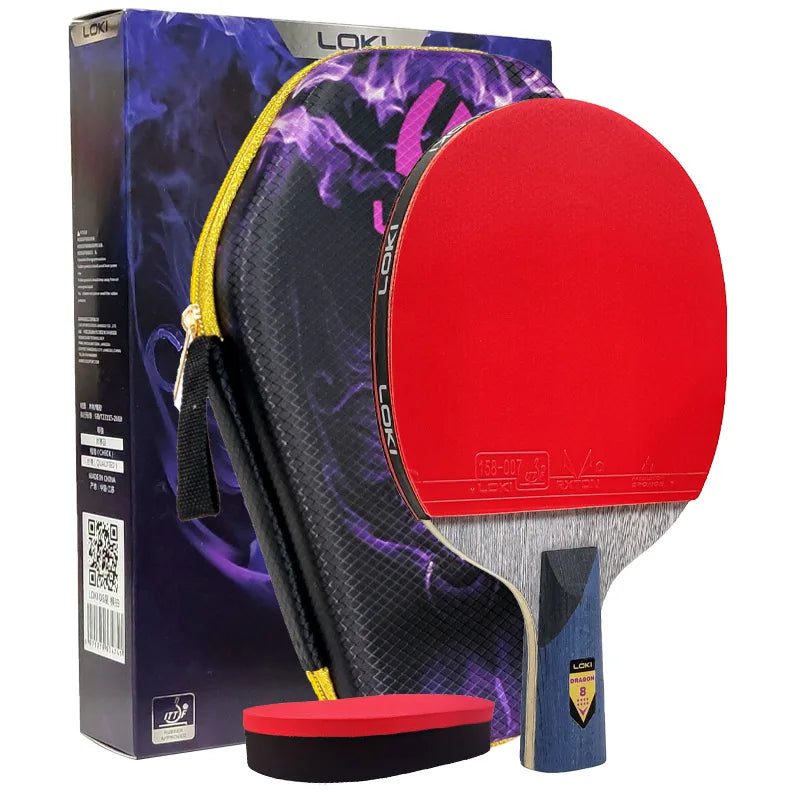 Original LOKI Table Tennis Racket Dragon Series Ping Pong Racket Paddle Bat Professional 6/7/8/9/10 Stars for All Level Players