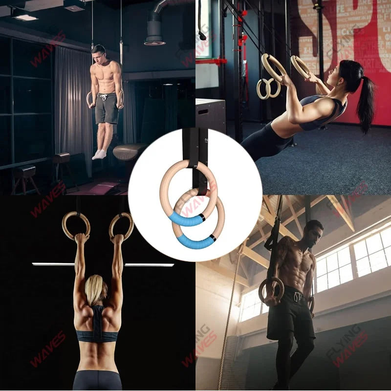 Wooden Gymnastics Rings – Strength Training