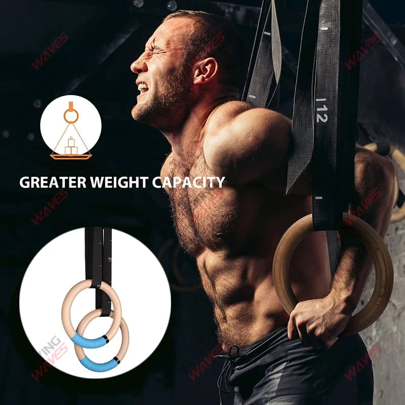Wooden Gymnastics Rings – Strength Training