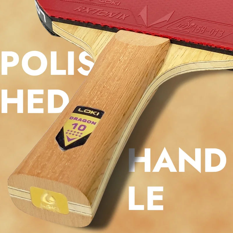 LOKI DRAGON 10 STAR Table Tennis Racket Professional 5 Wood 2 ALC Ping Pong Paddle Bat Carbon Blade with FH RXTON 9 & BH RXTON 7